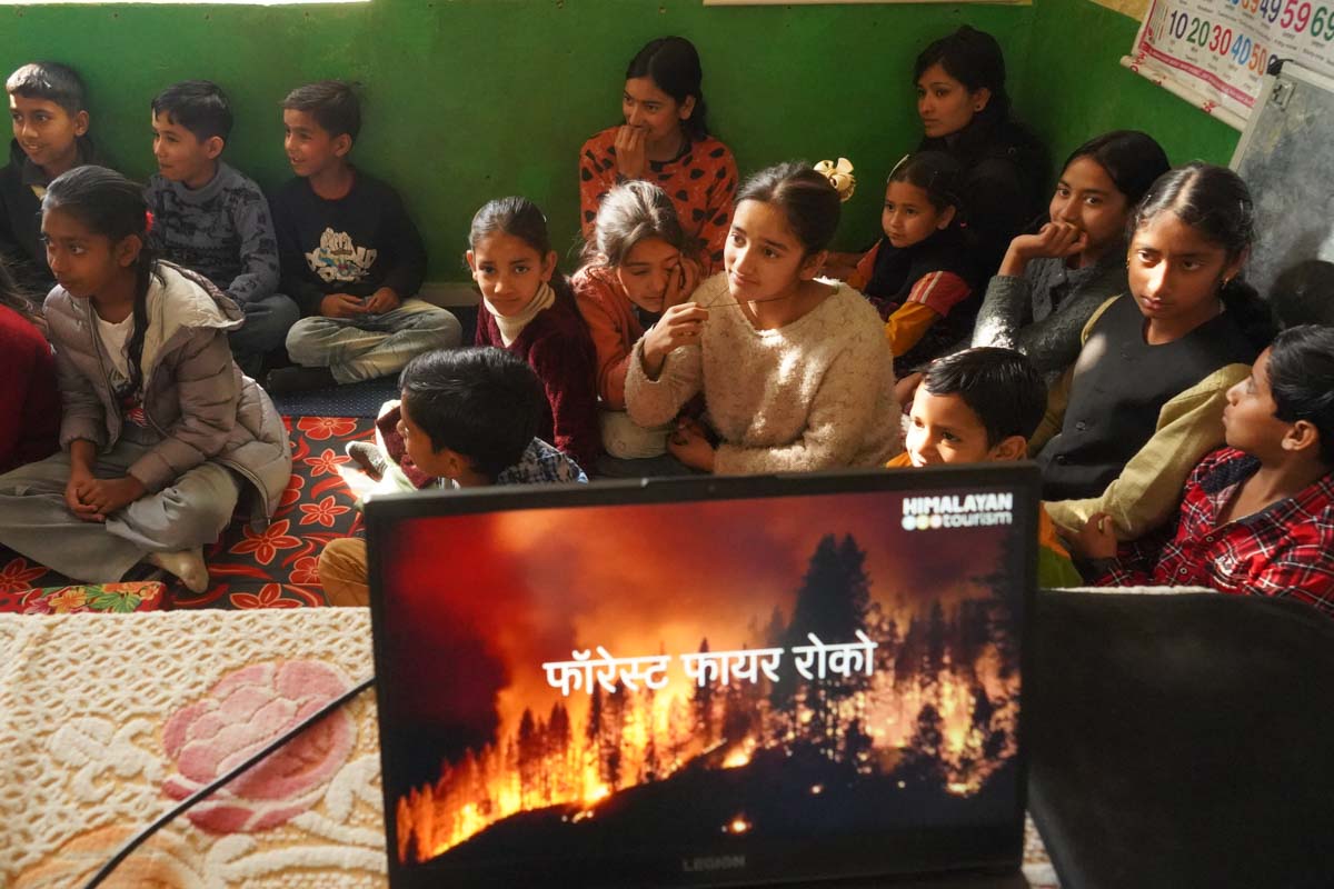 School awareness drives in the Himalayas.