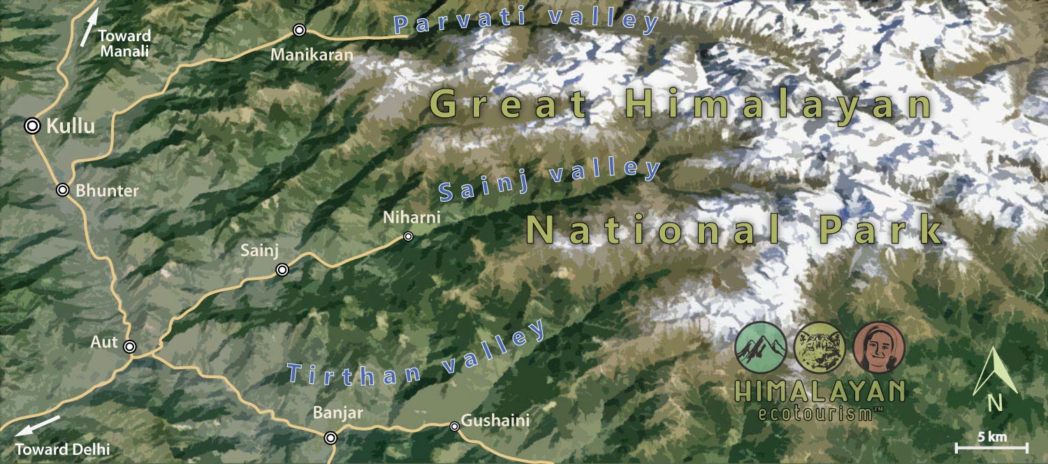 Great Himalayan National Park Map