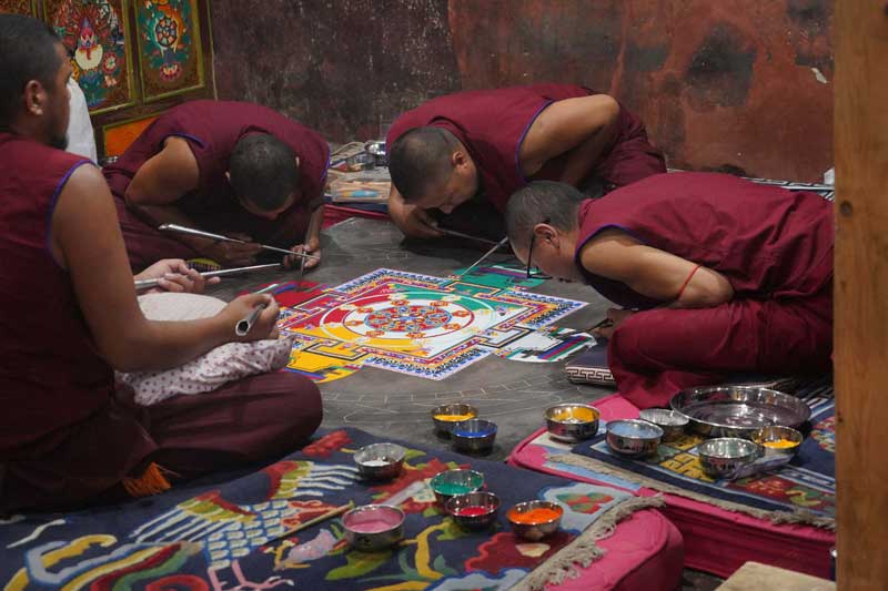 Monks in monastery - Ladakh