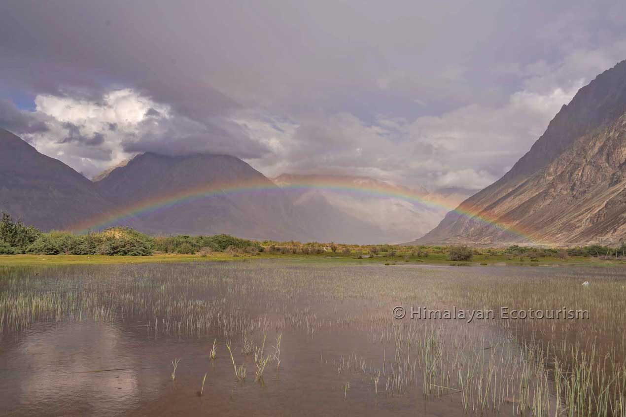 Rainbow in Nubra valley, Ladakh