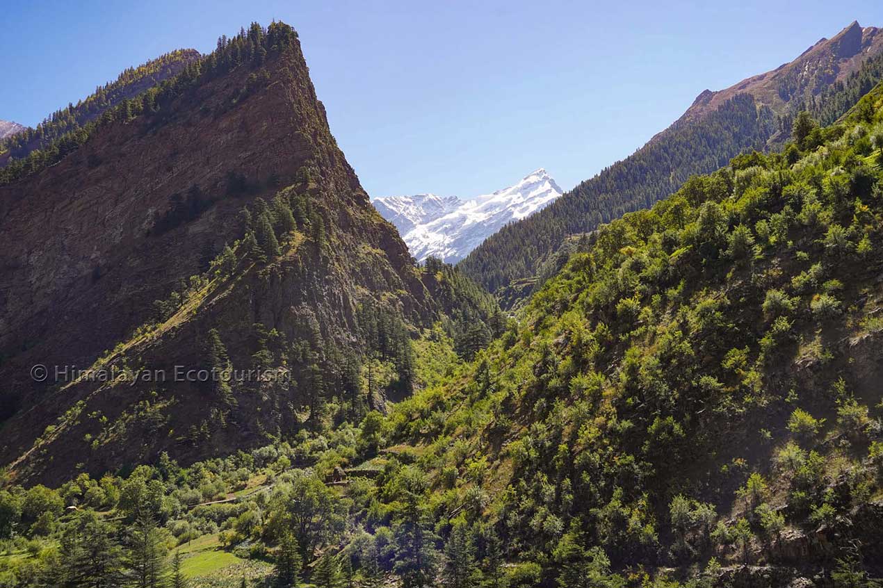 Fabulous mountain landscape on the way to Pangi in the Chenab valley