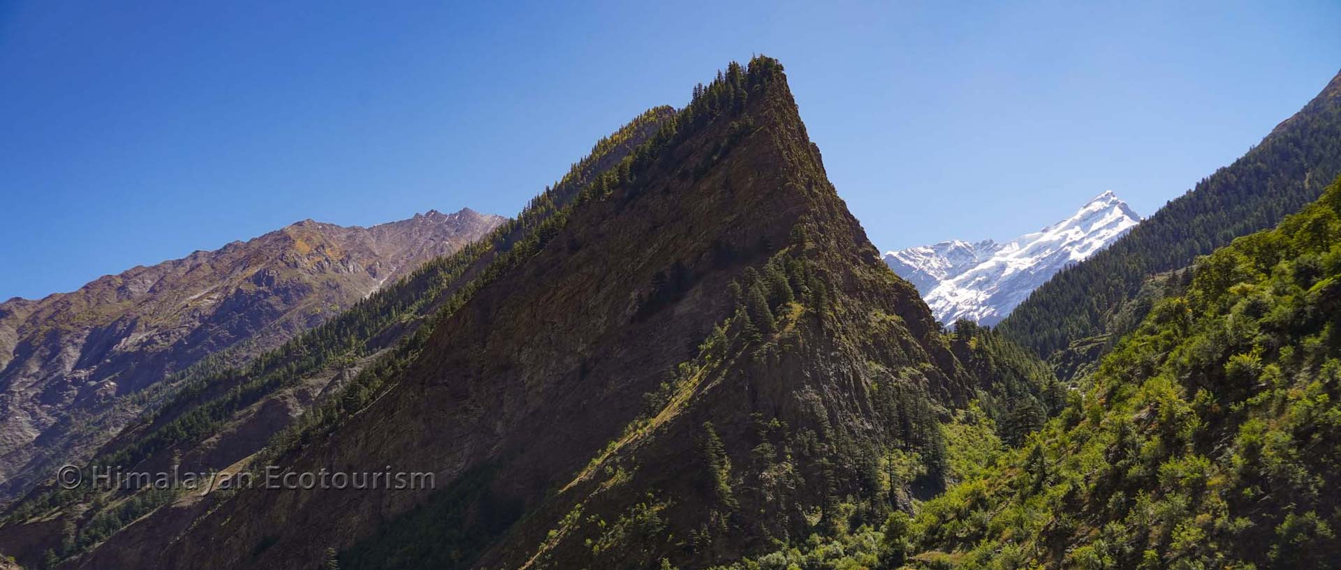 Mountain landscape on the way to Pangi valley