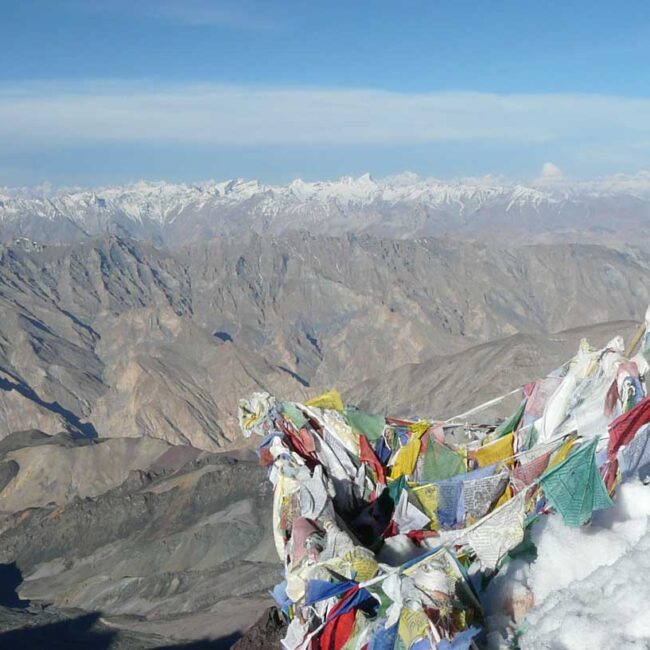 Skiu, Rumbak to Stok trek in Ladakh - view from the Stok Kangri