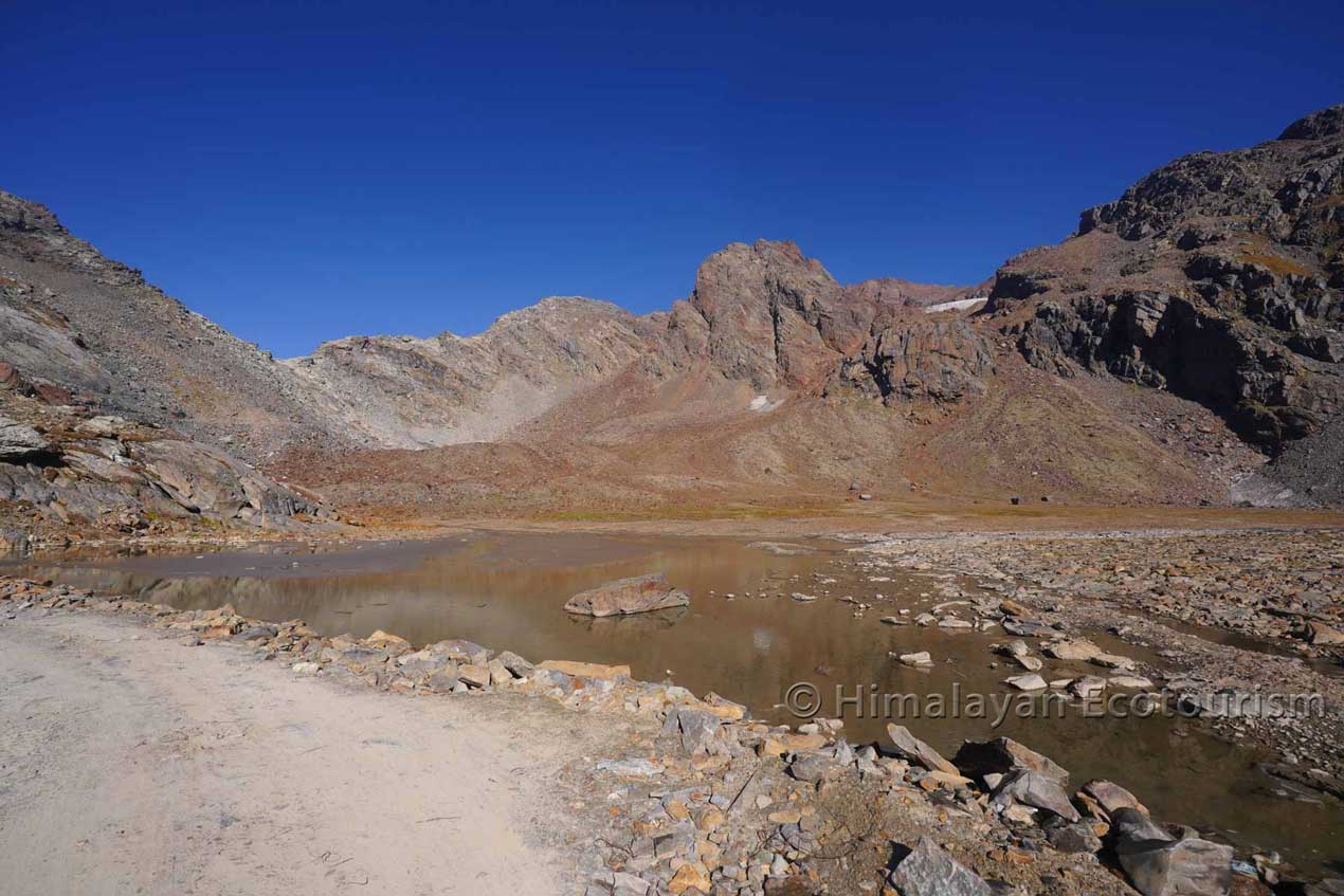 A high altitude lake near the Sach pass