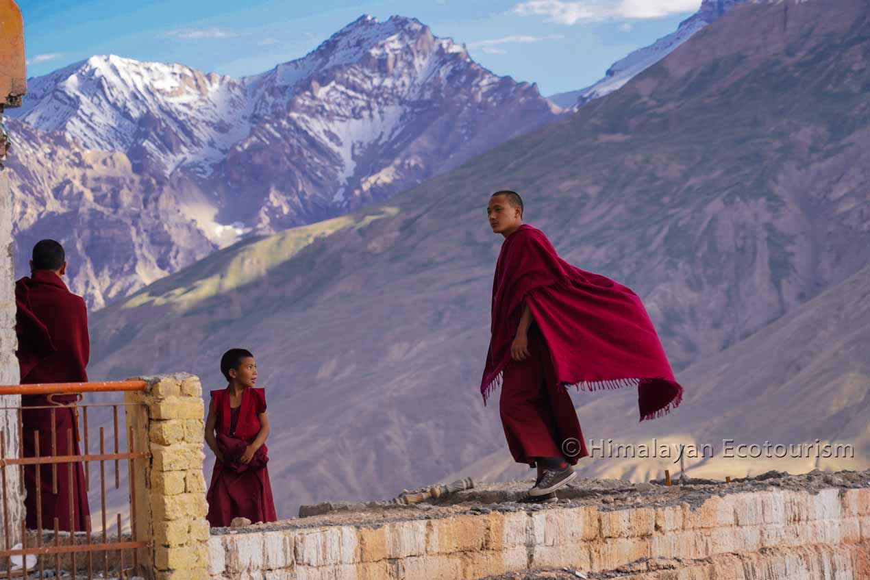 Buddhist Monks in Spiti Valley