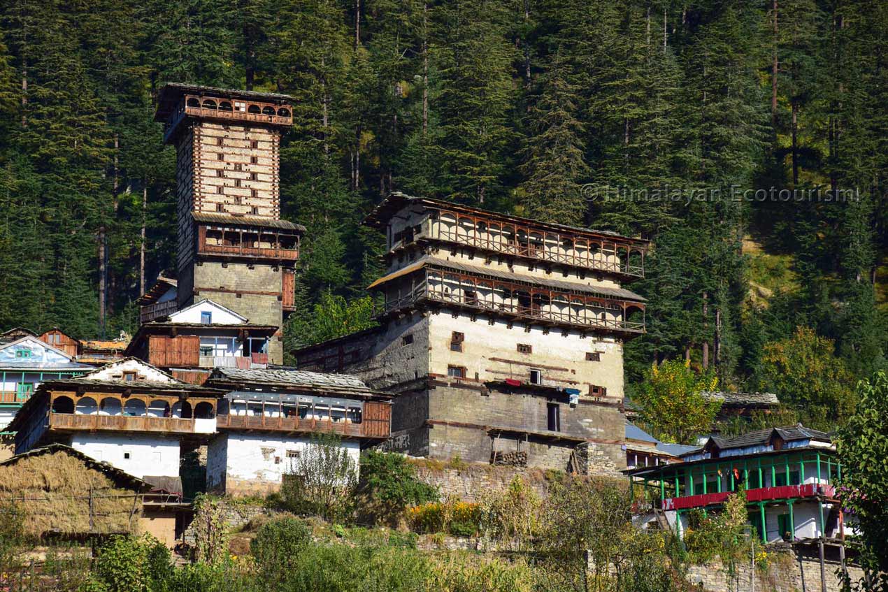 Le village de Chehni, vallée de Tirthan